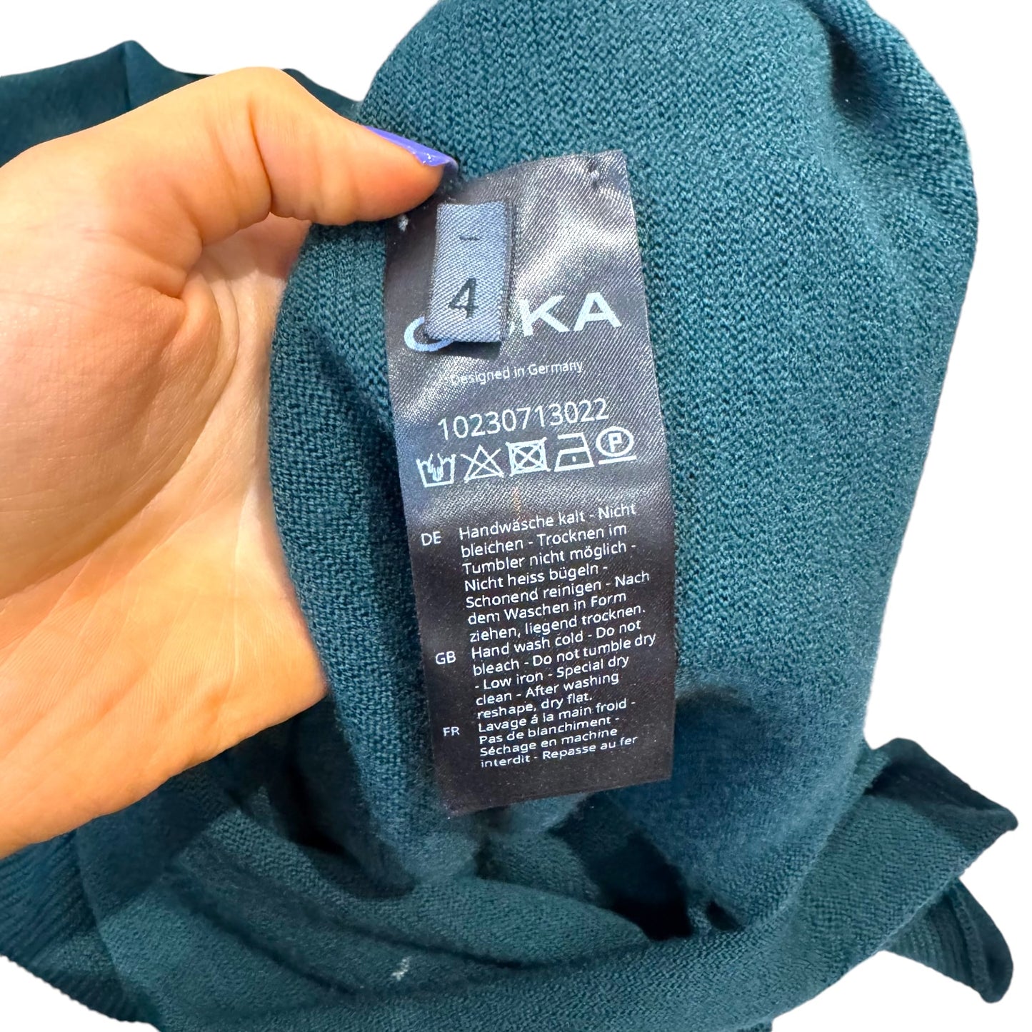 OSKA Green Virgin Wool Sweater Vest - 16/18