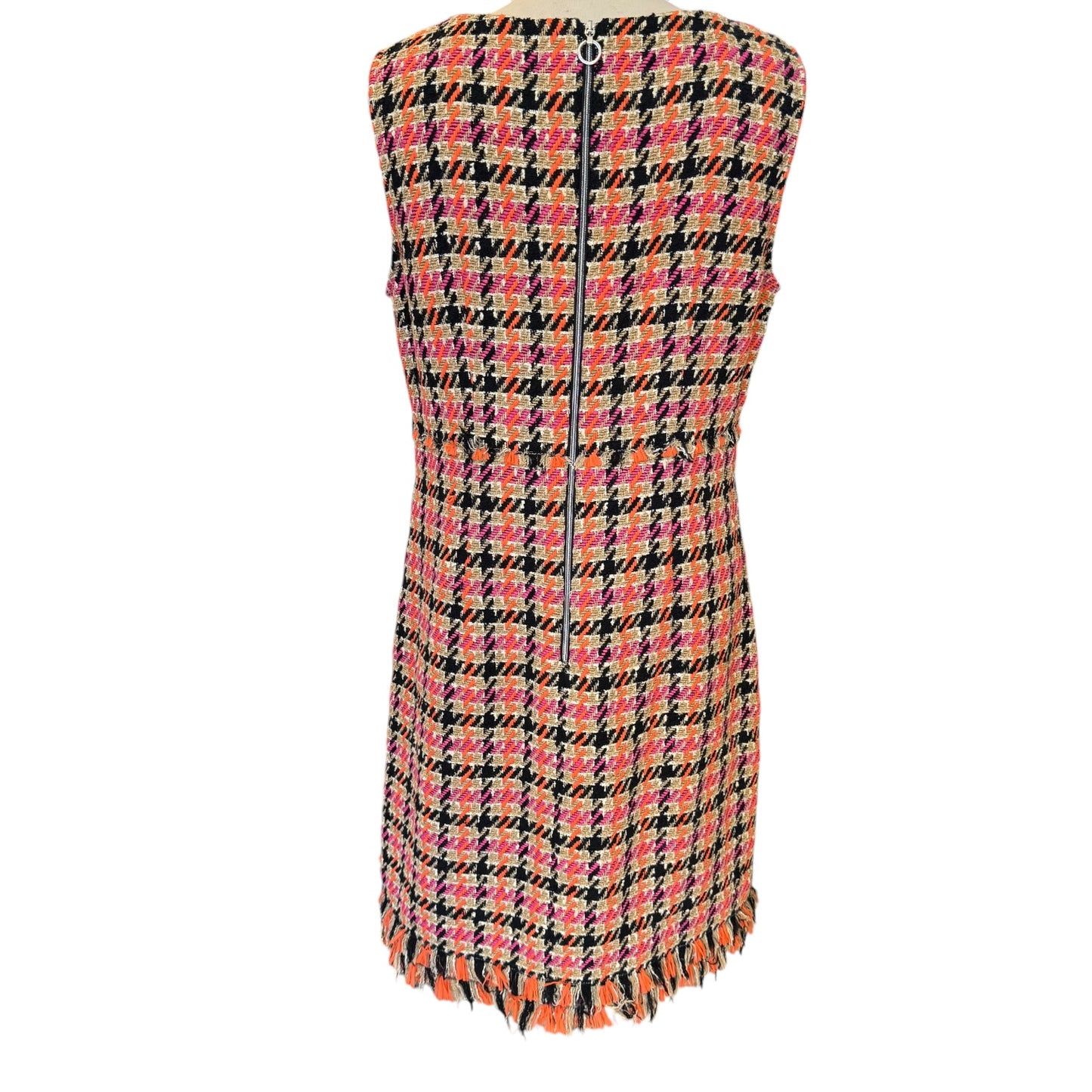 Marc Cain Biege and Pink Tweed Dress - 12