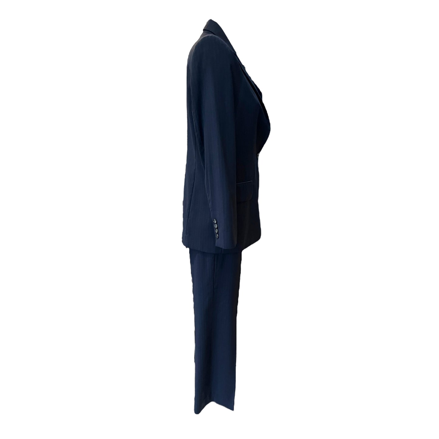 Max Mara Navy Wool Trouser Suit