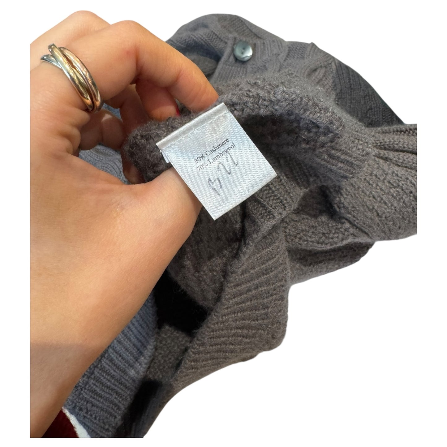 Pure Collection Mink Cable Knit Wool and Cashmere Cardigan - 8