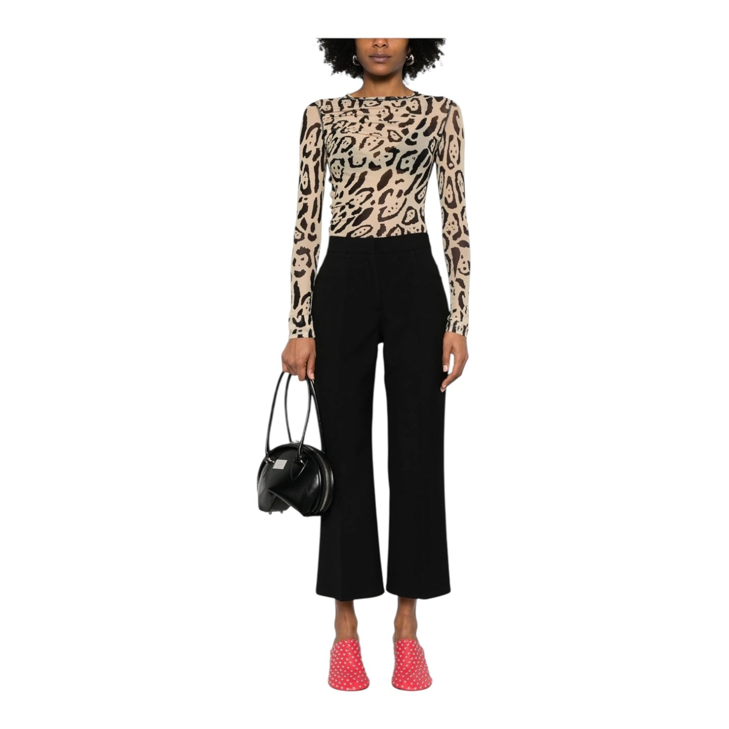 SportMax Animal Print BIS Tulle Top - 10