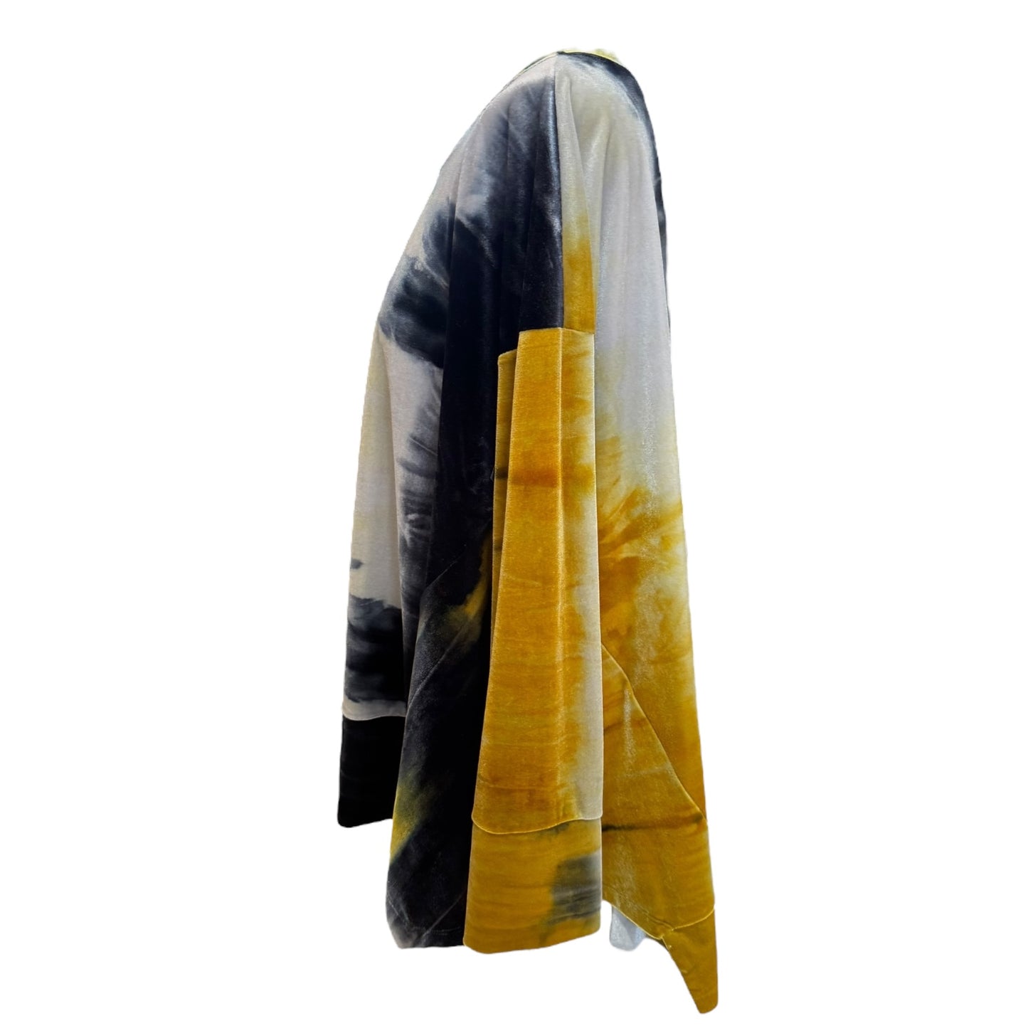 Alembika Yellow and Black Velvet Top - 14/16