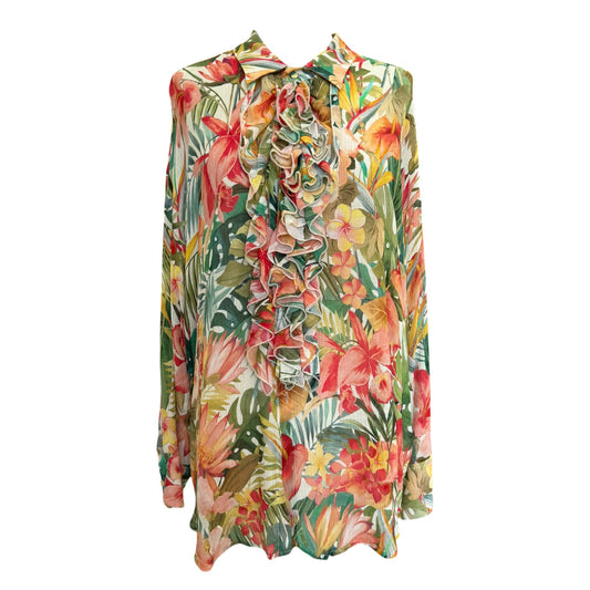 Momoni Floral Ruffle Shirt - 16