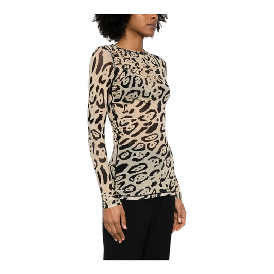 SportMax Animal Print BIS Tulle Top - 10