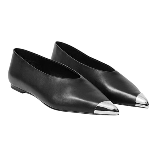 & Other Stories Silver-Cap Ballerina Flats - 40/7