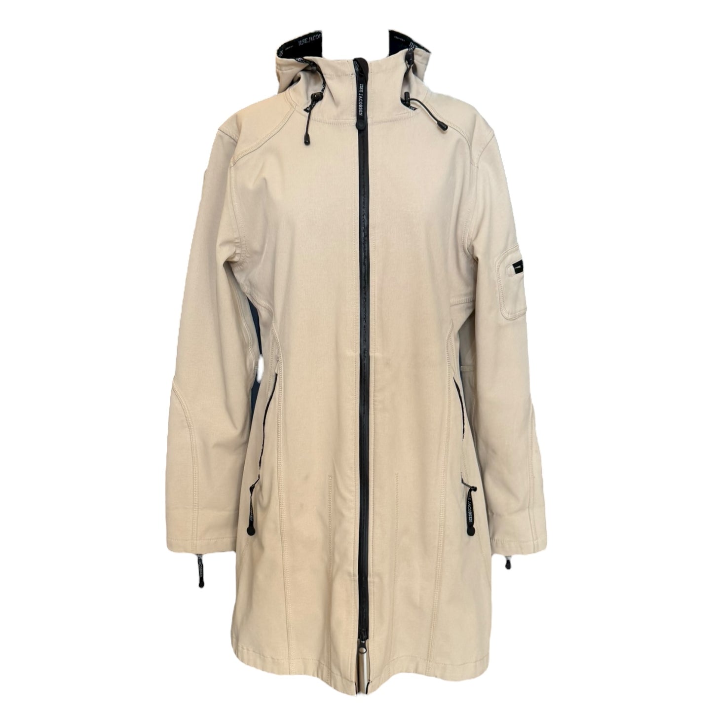 Ilse Jacobsen Waterproof Slim Fit Long Softshell Raincoat - 10/12