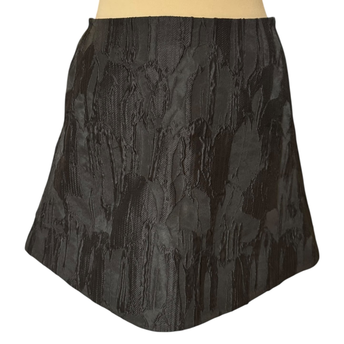 COS Short Black Jacquard Skirt - 8/10