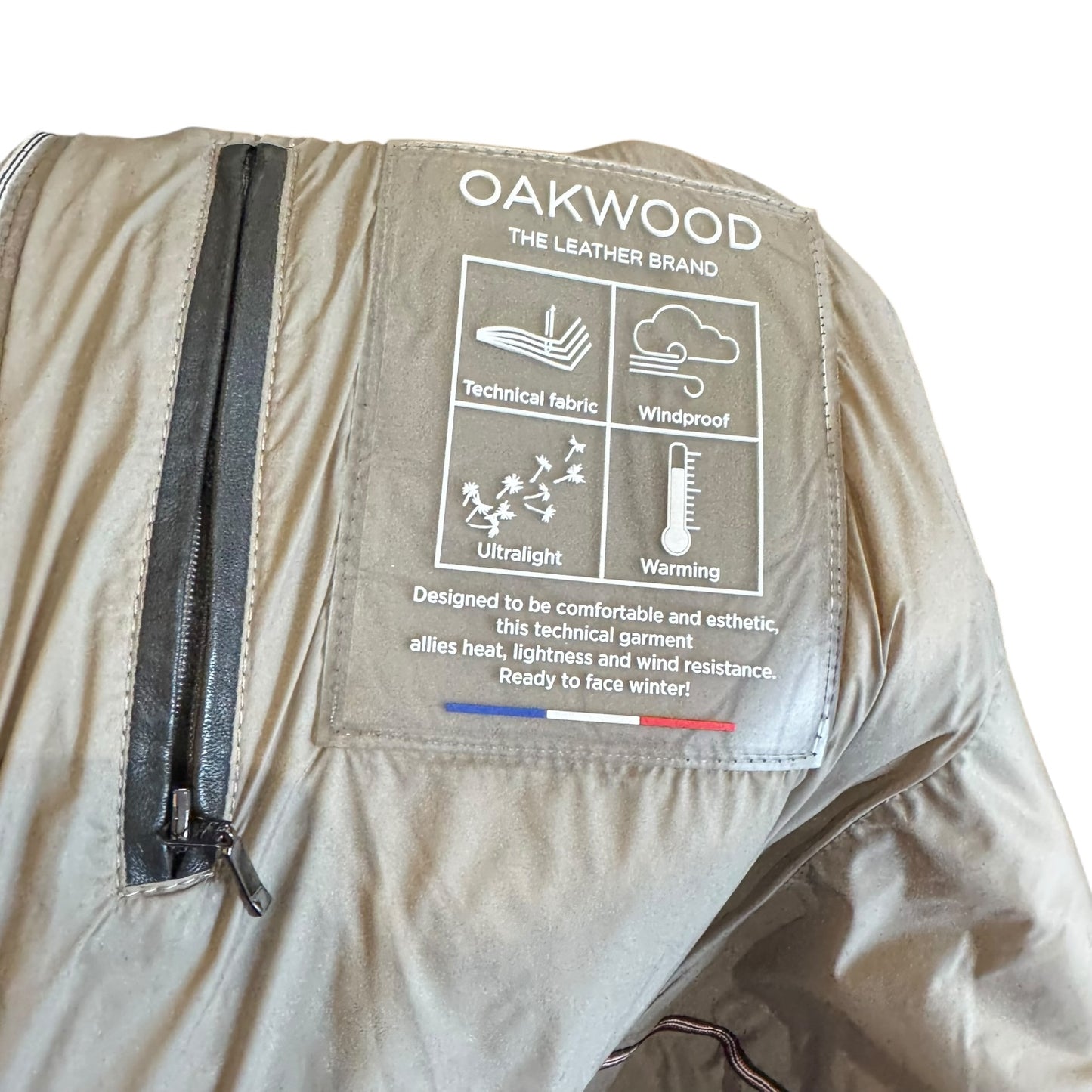 Oakwood Grey Leather Quilted Coat - 10/12