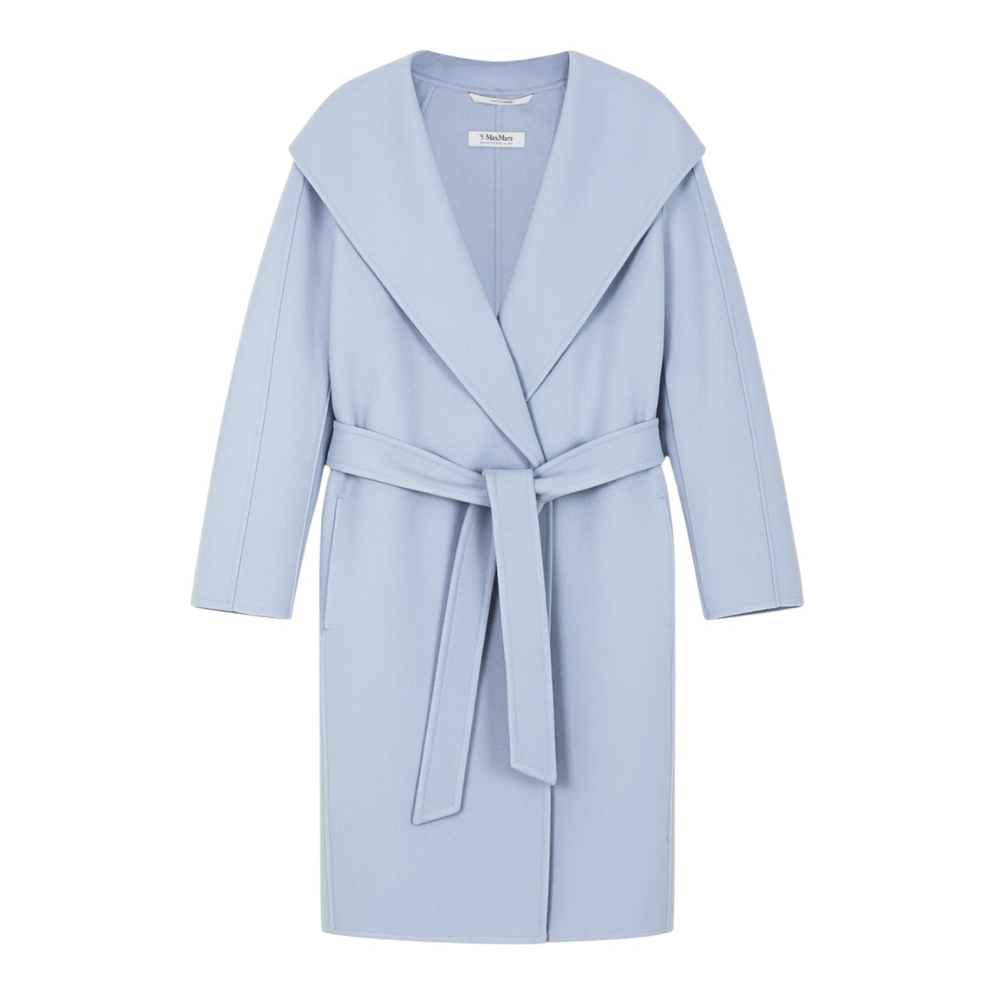 S Max Mara Messi Coat in Blue Grey - 12