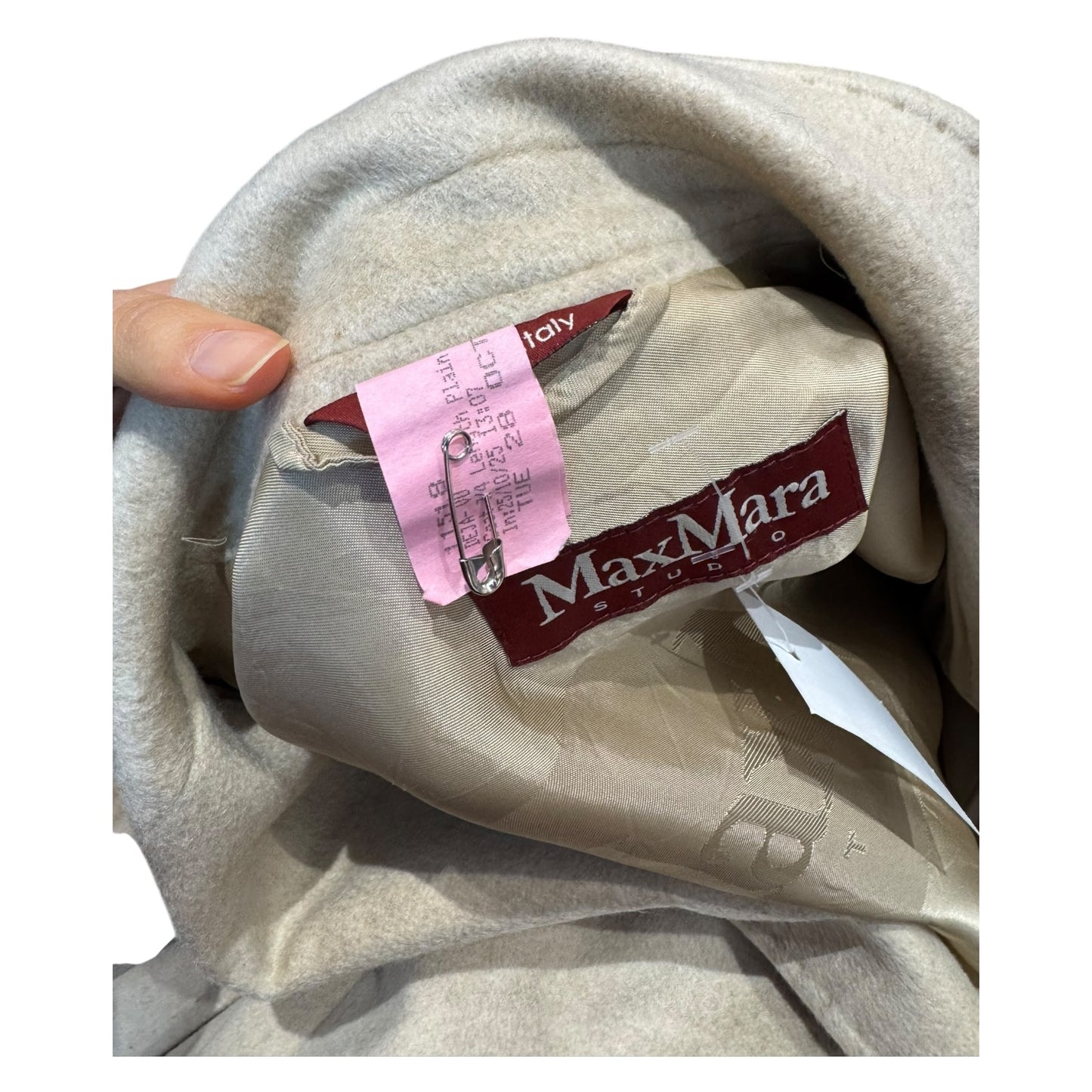 Max Mara Studio Beige Cashmere Coat - 10