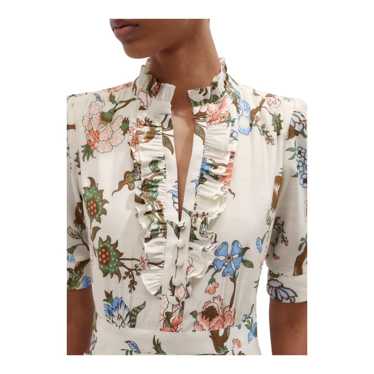 Me + Em Floral Garden Print Midi Dress - 10