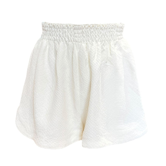 Stella McCartney White Croco Textured Shorts - 8