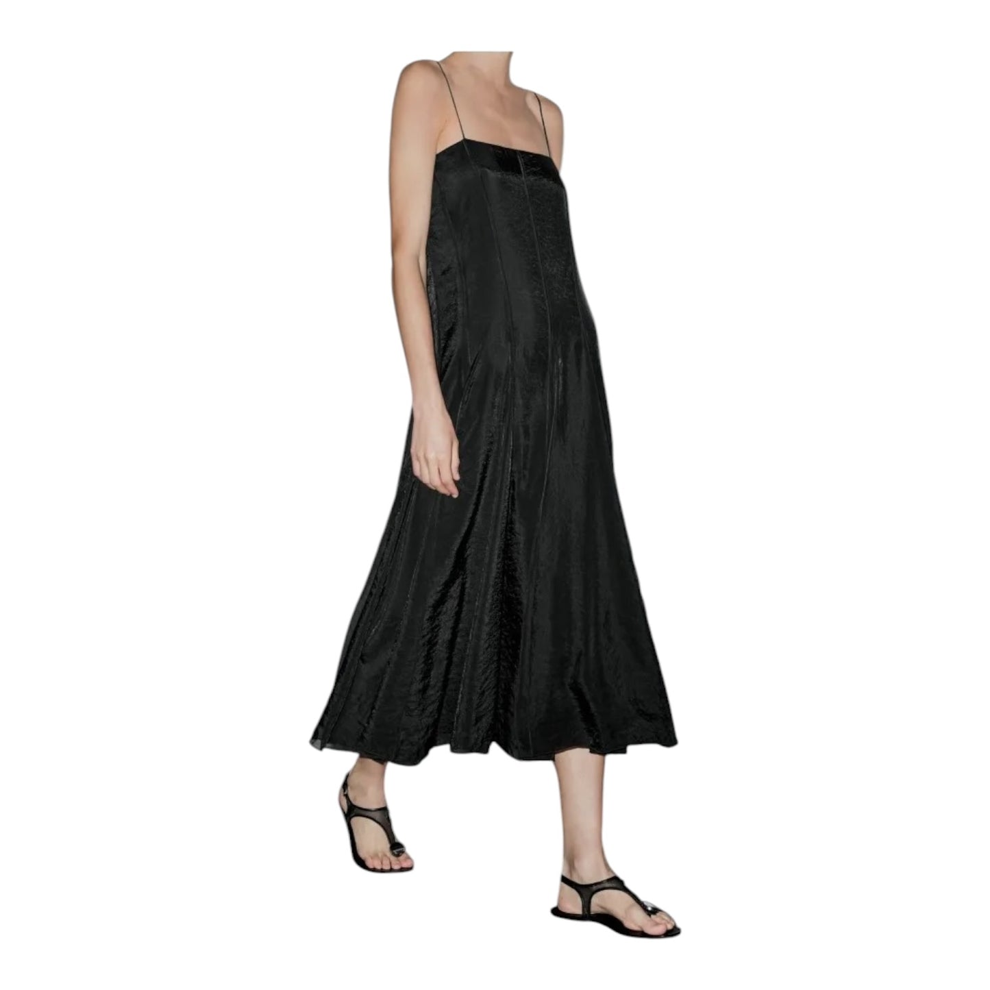 Massimo Dutti Black Midi Dress - 10