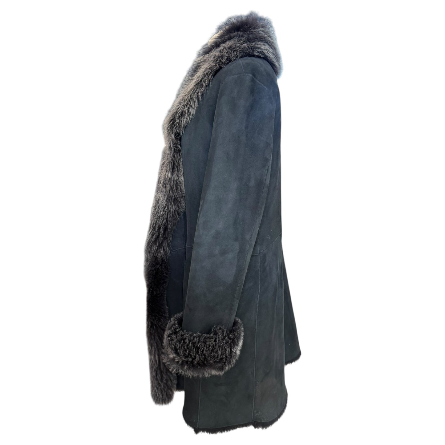 Celtic and Co Navy Sheepskin Coat - 10/12