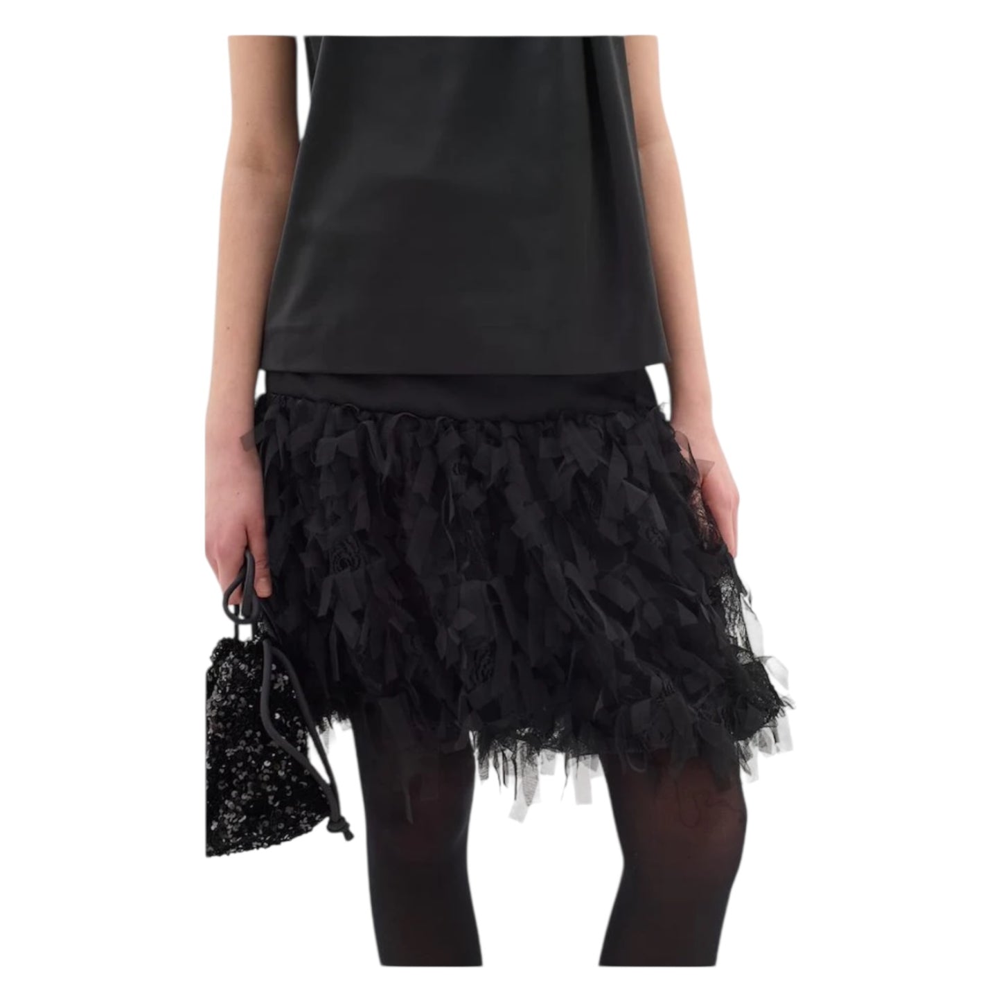 InWear Dollance Black Net Top and Skirt - 12