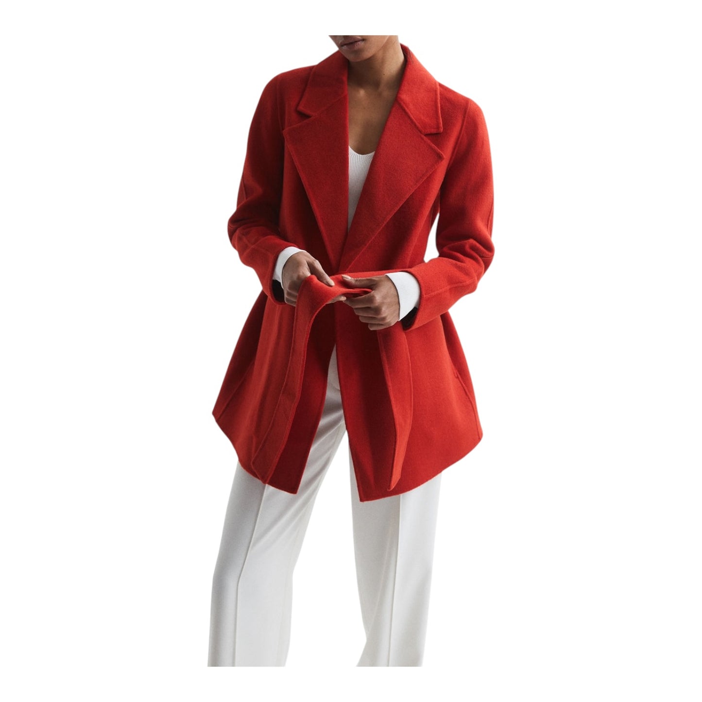 Reiss Amalia Blind Seam Wool Coat - 10