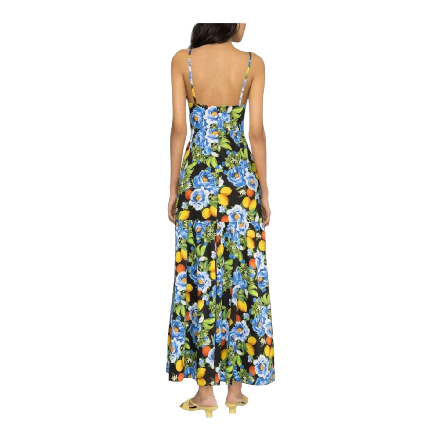 Borgo de Nor Peonia Print Cotton Maxi Dress - 10
