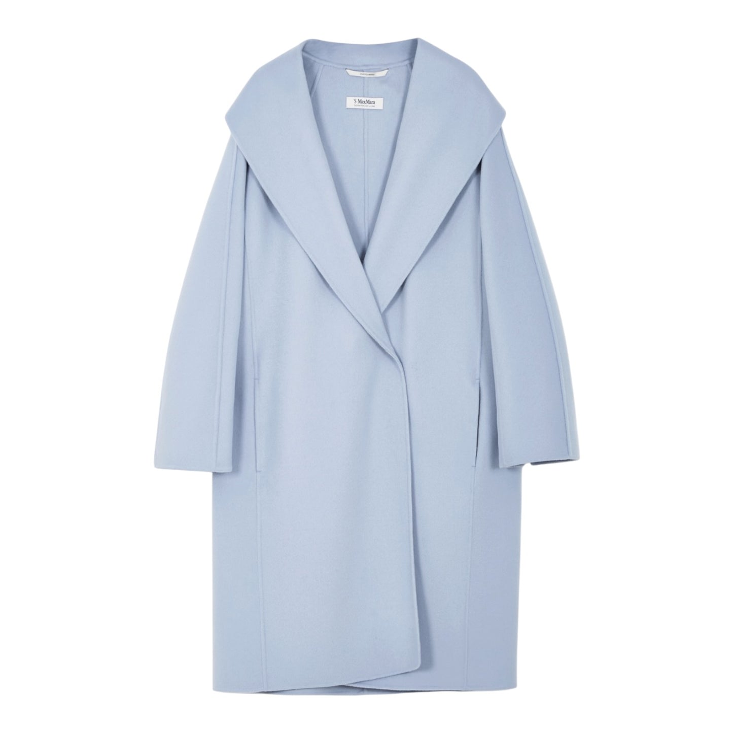 S Max Mara Messi Coat in Blue Grey - 12