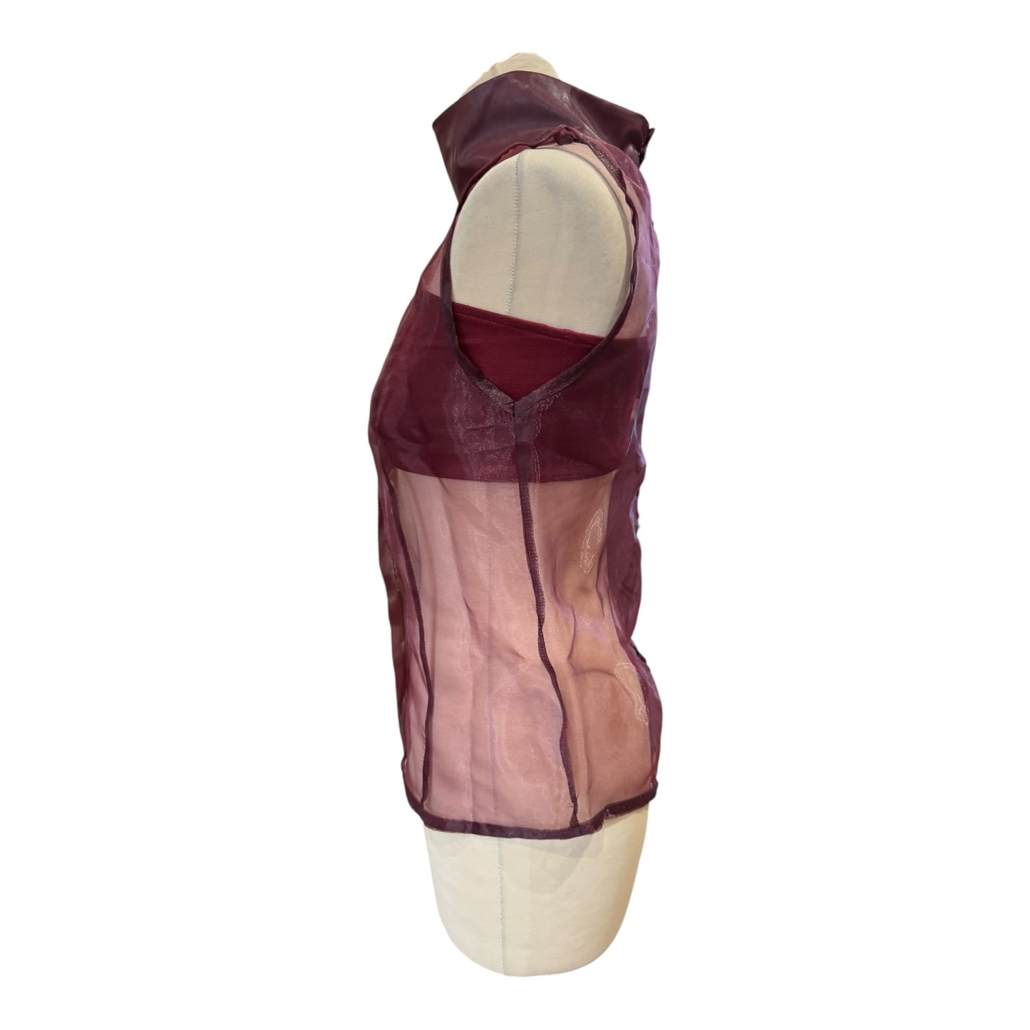 Coloma's Fiorella Burgundy Organza Top - 8/10 - NEW