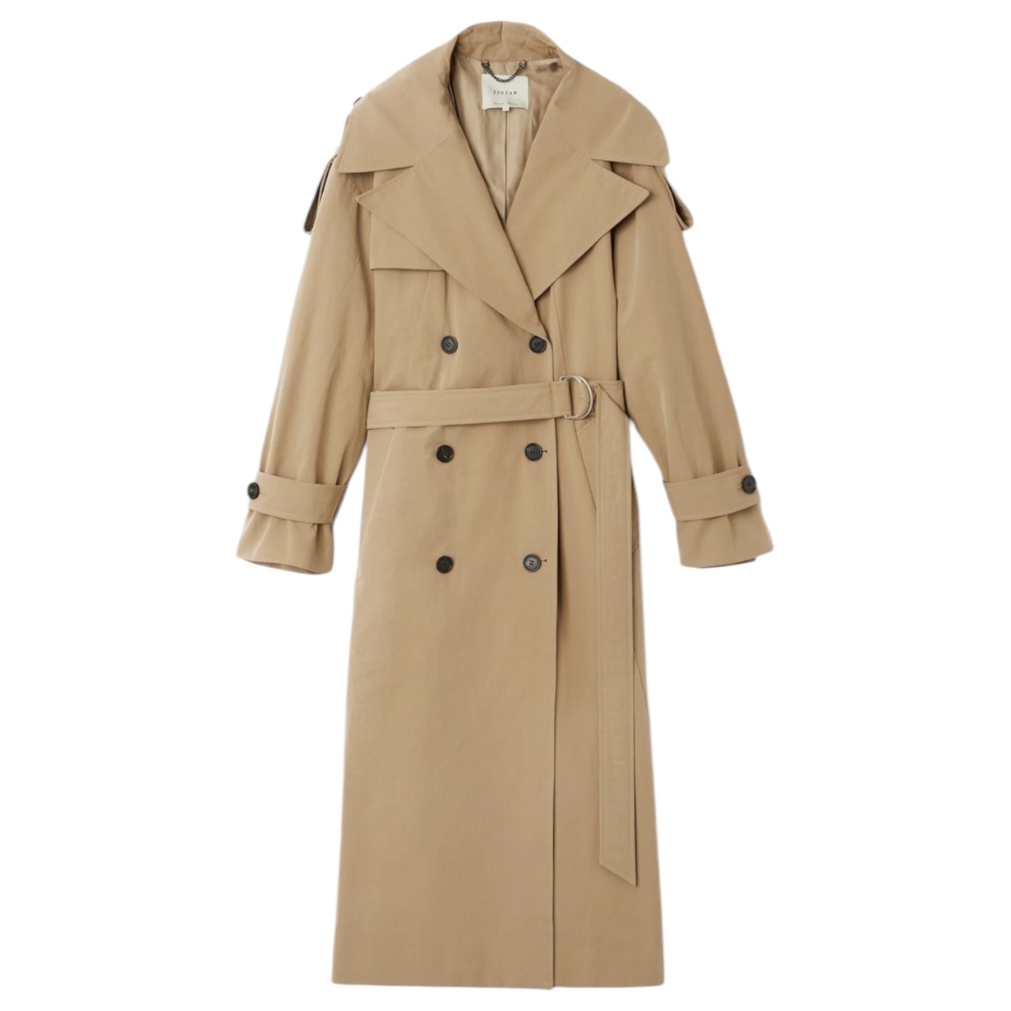 Jigsaw Camel Cotton Trench Coat - 10 - NEW