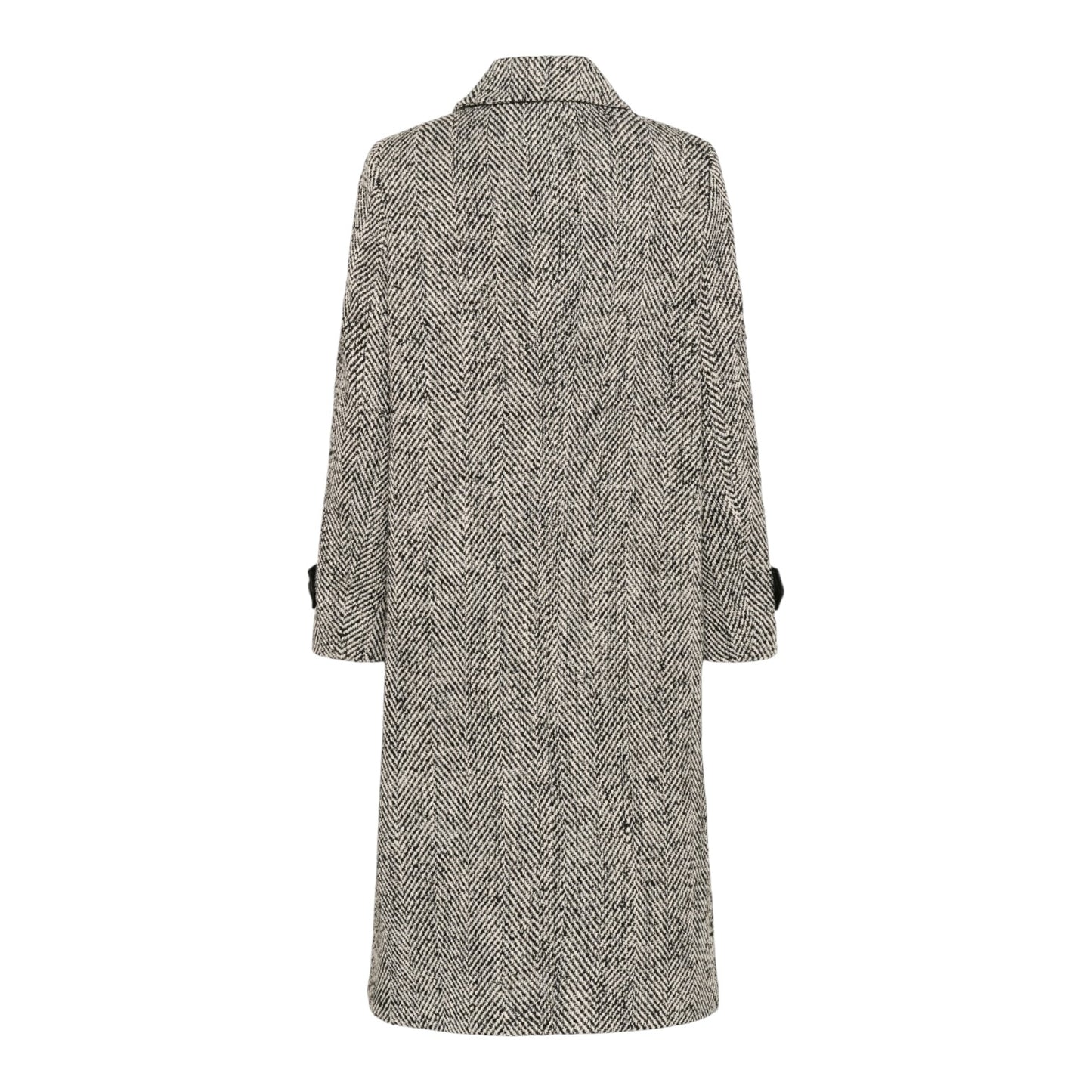 Part Two Herringbone Long Coat Grey Sybille - 16