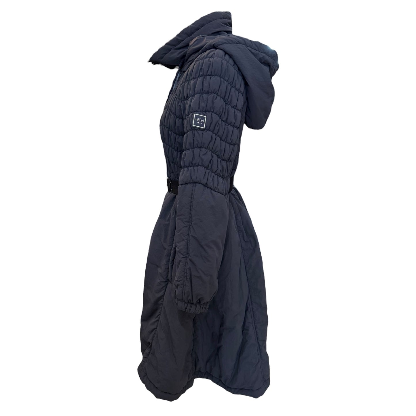 High Tech Navy Tech Parka with Quilted Bodice - 8