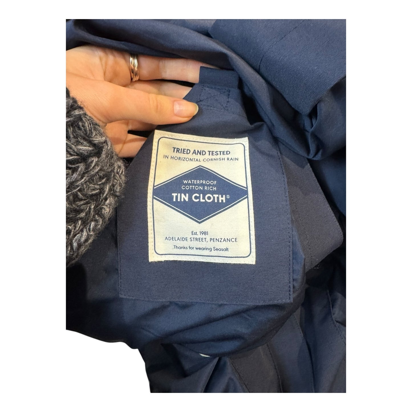 Seasalt Coverack Waterproof Coat in Midnight Navy - 20