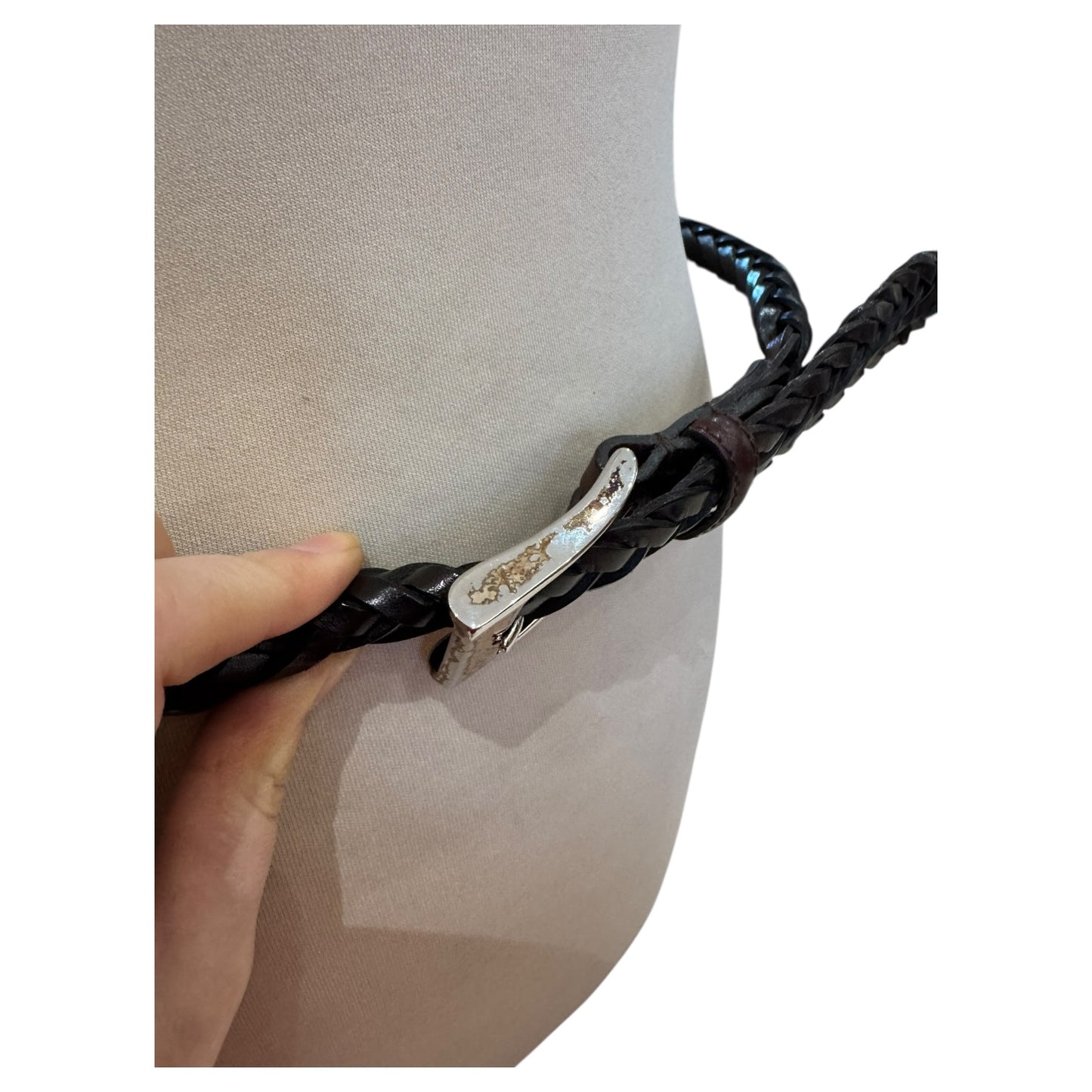 Mulberry Brown Woven Belt