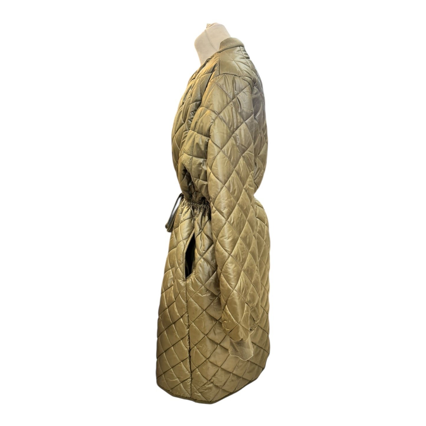 Jessica Graff Khaki Quilted Coat - 18