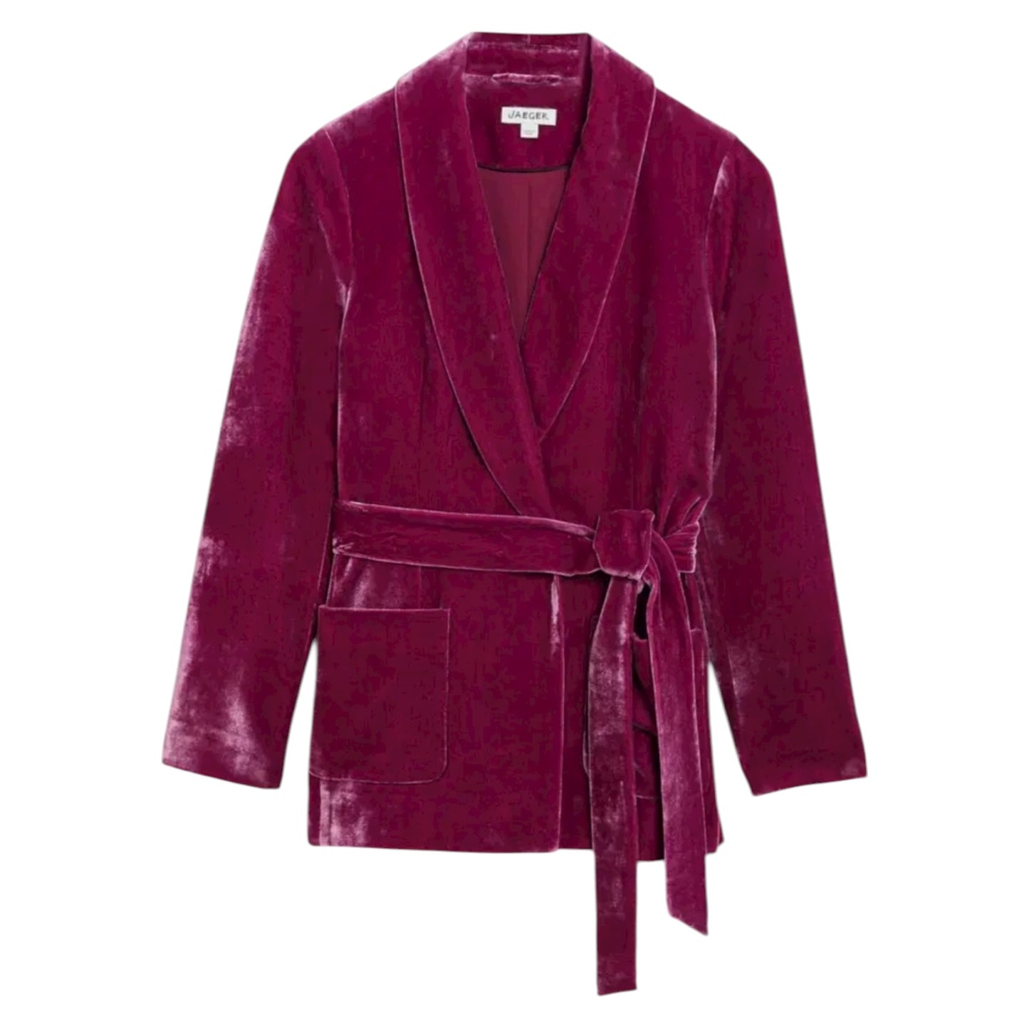 Jaeger Pink Maroon Velvet Suit - 12/14