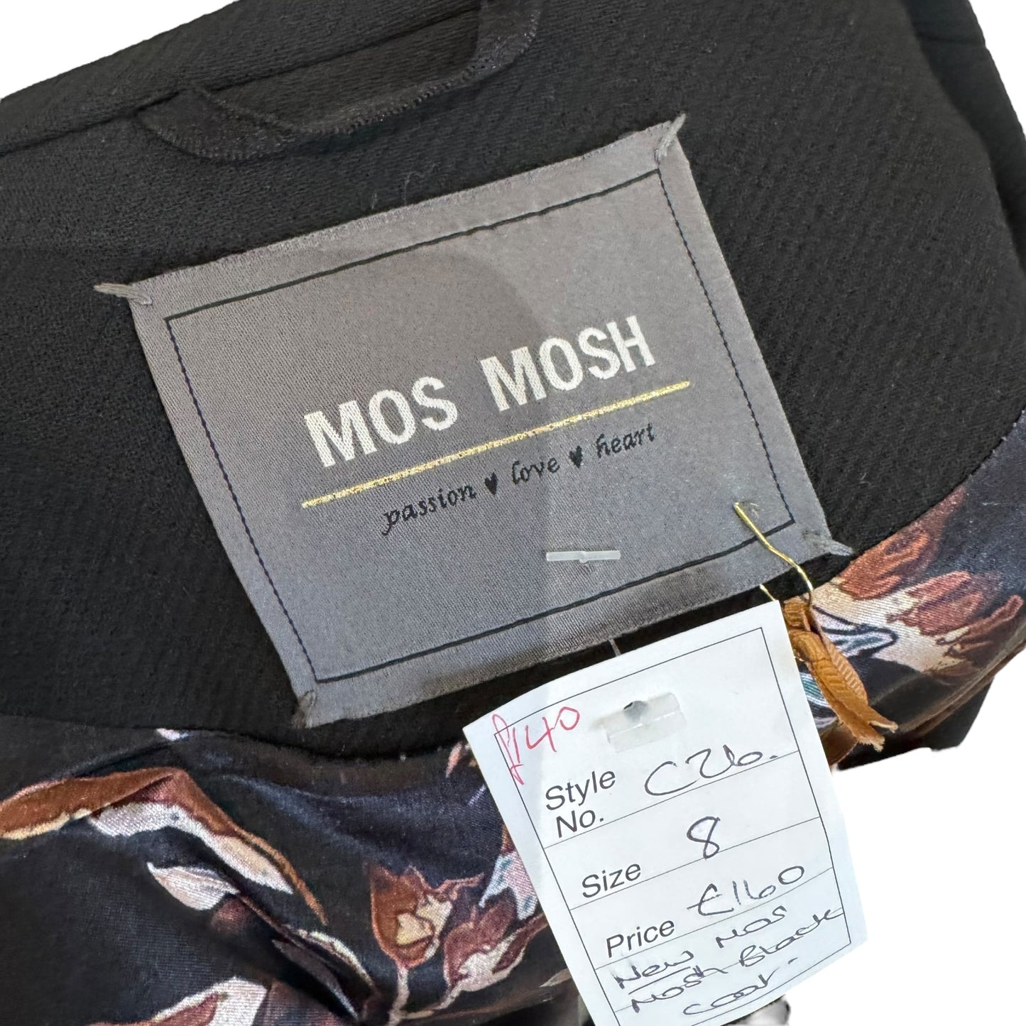 Mos Mosh Black Coat - 8 - NEW