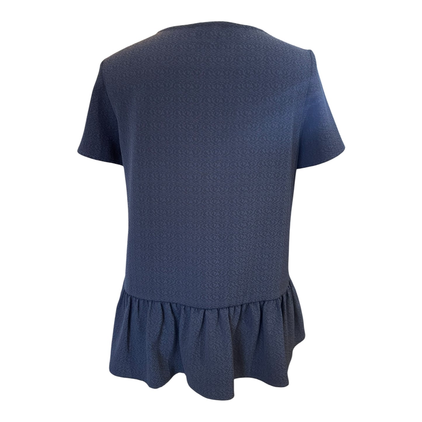 Sezane Tie Navy Peplum Top - 10