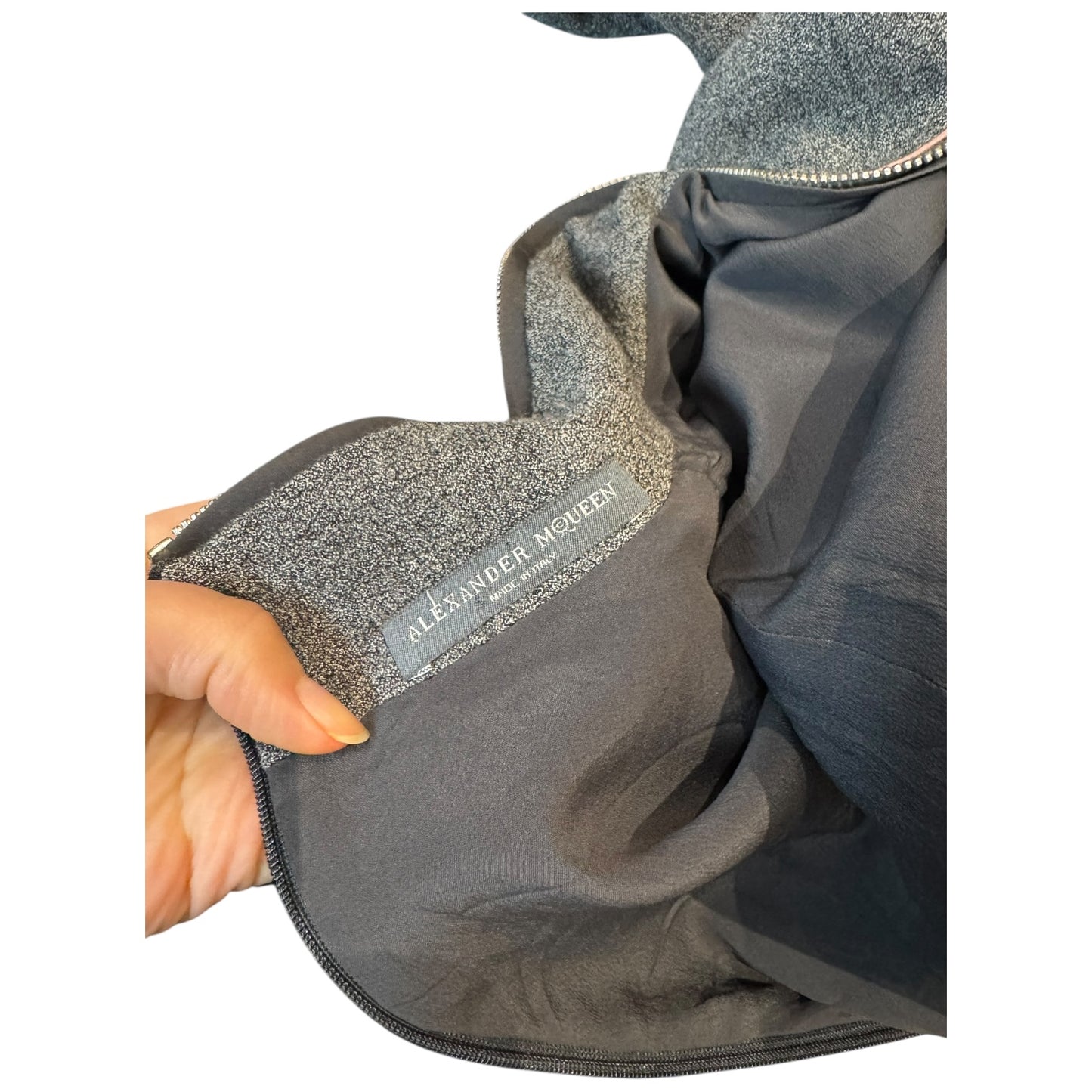 Alexander McQueen Grey Zip Detail Dress - 12