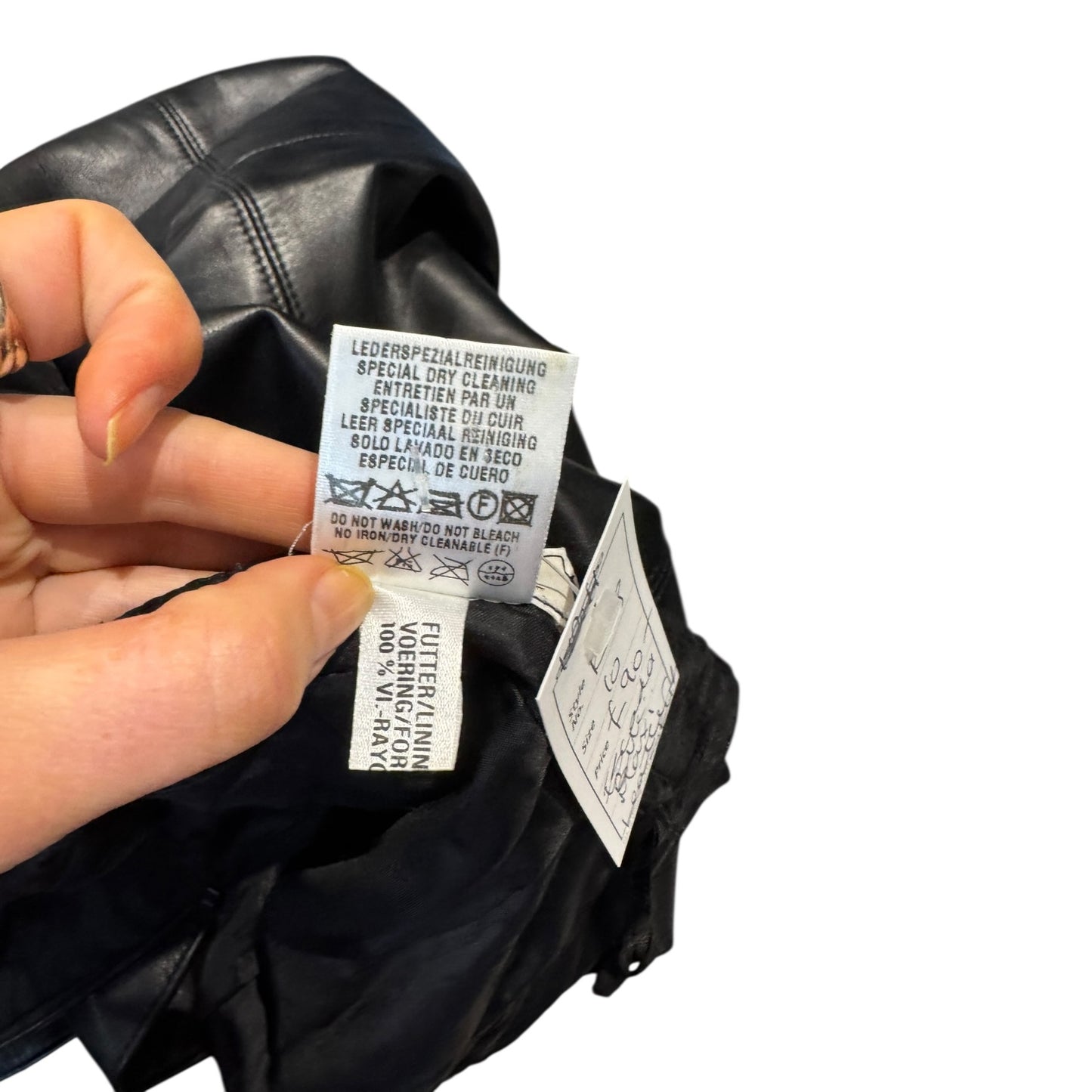 Escada Black Maxi Leather Skirt with Slit - 10