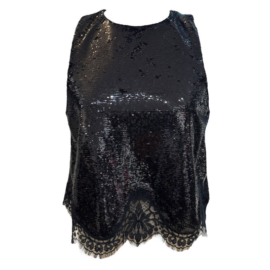 Dorothee Schumacher Black Sequin Top - 10/12