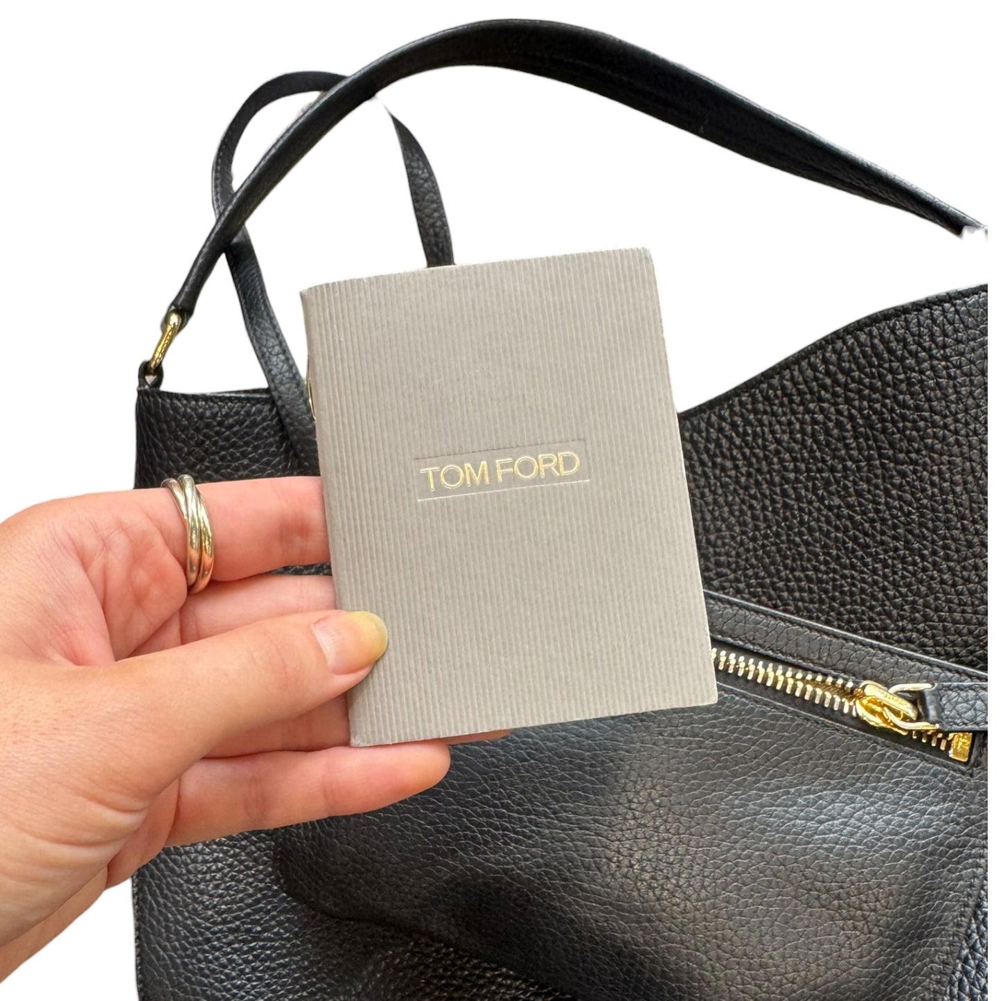 Tom Ford Alix Black Grained Leather Bag