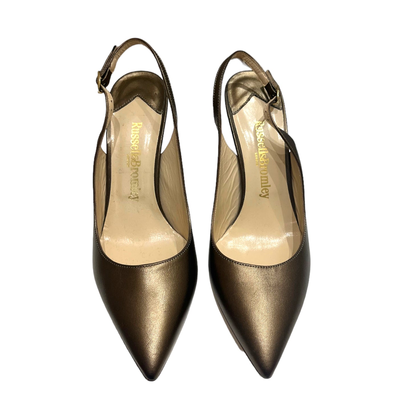 NEW Russell and Bromley Bronze Slingback Heels
