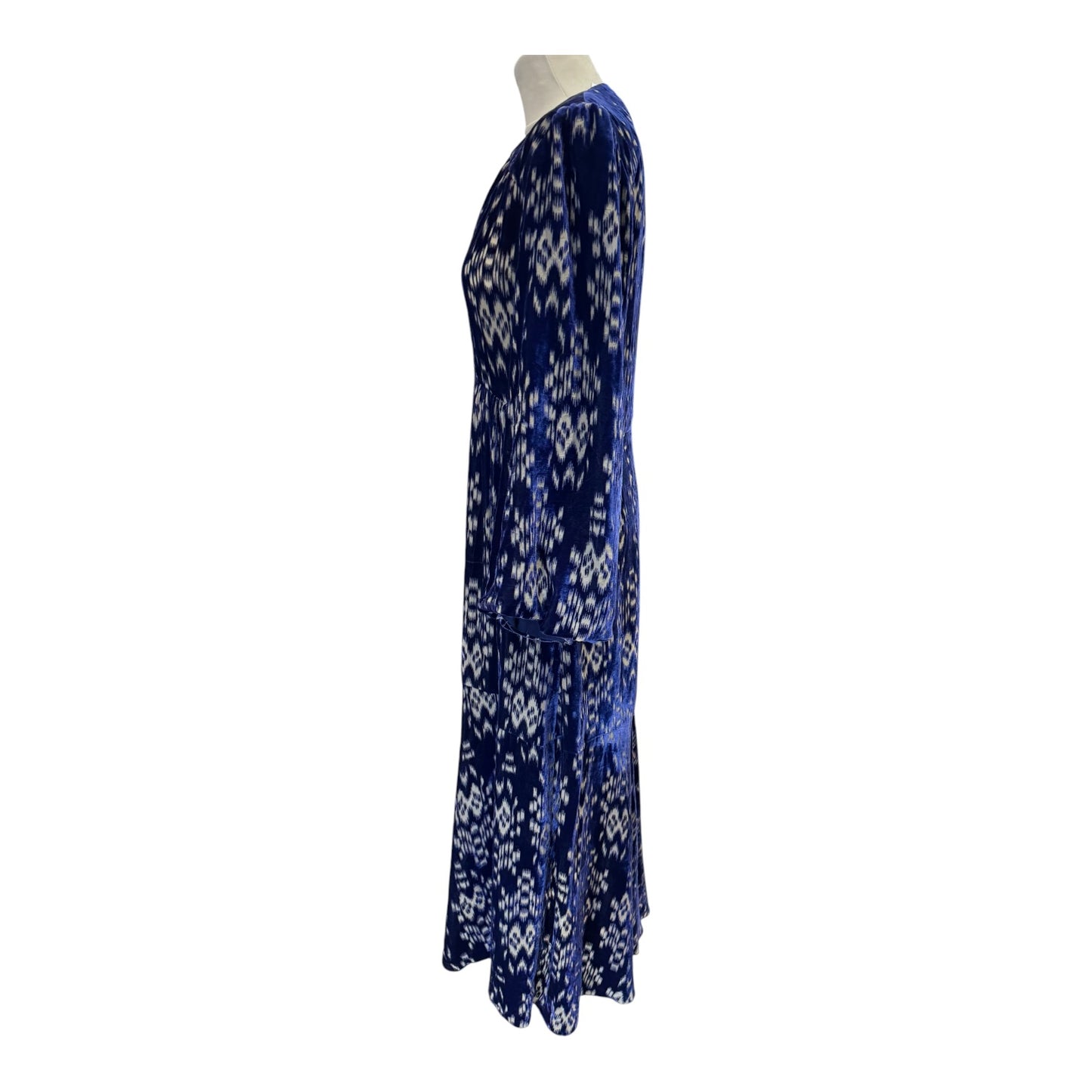 Dorothee Schumacher Navy Blue and Beige Velvet Maxi Dress - 12