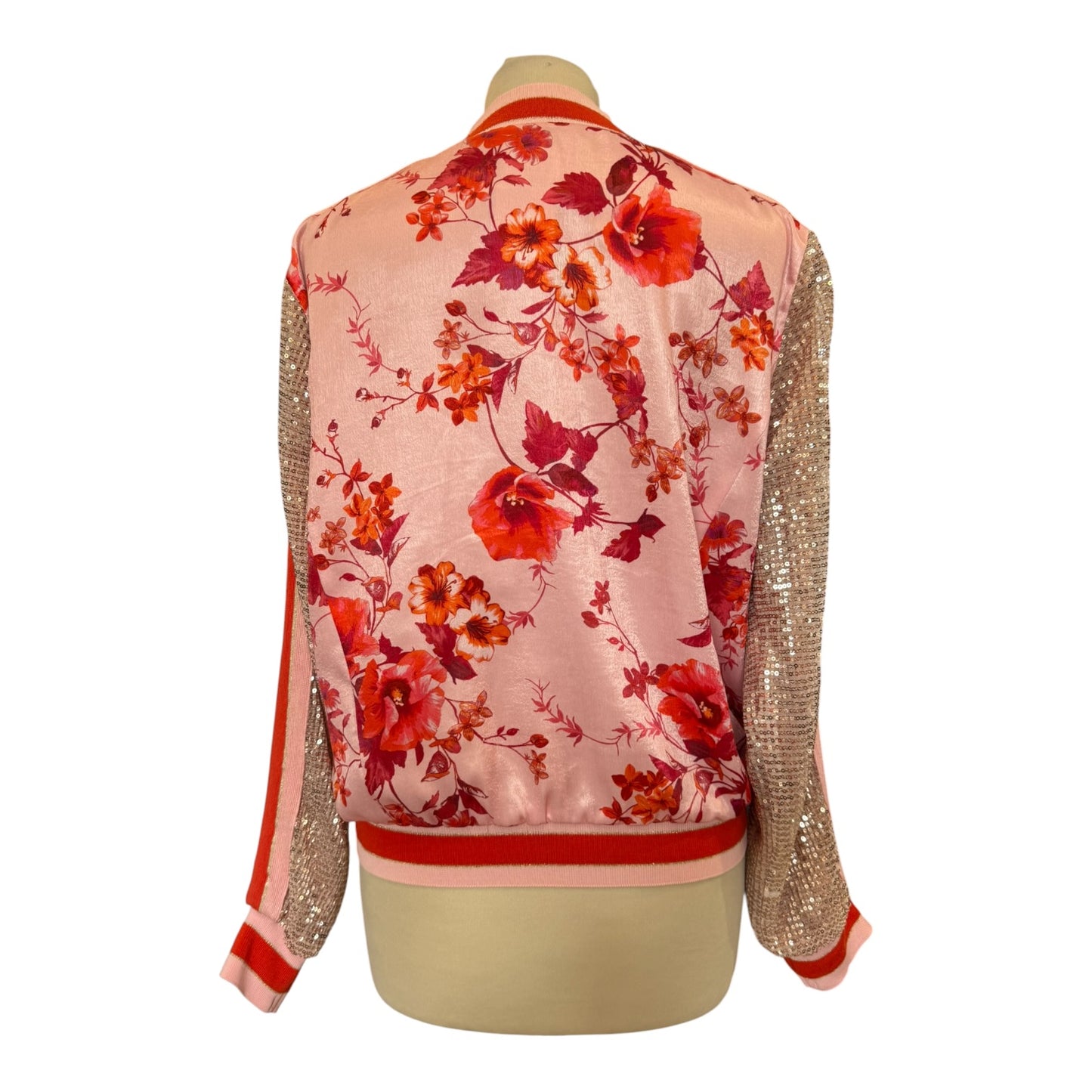 Access Pink Sequin Bomber Jacket - 10