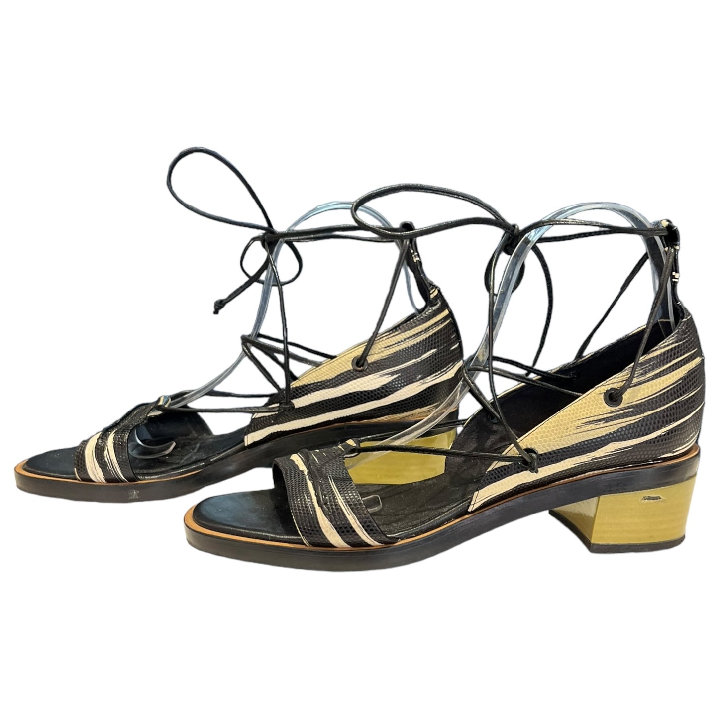Whistles Black and Green Sandals - 6
