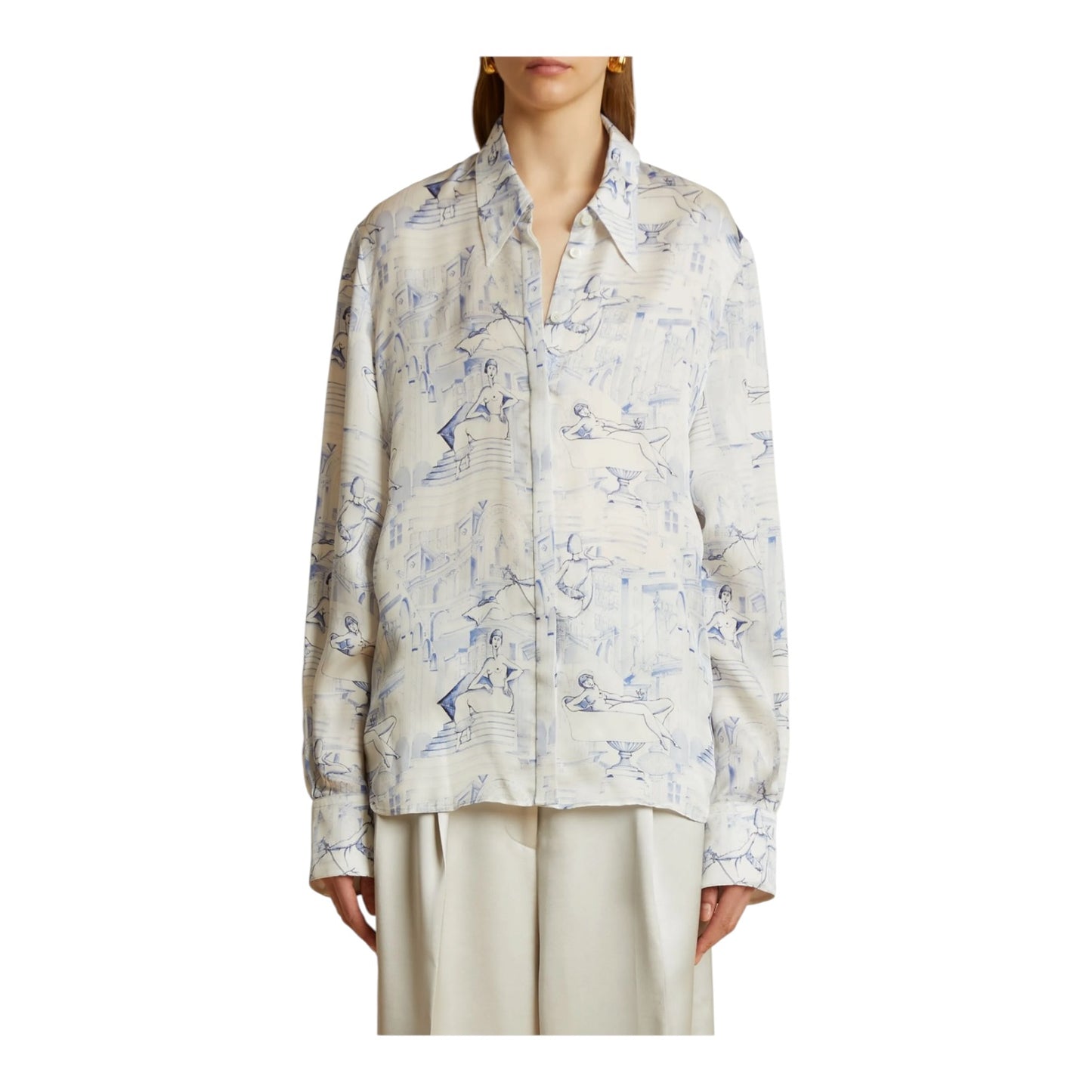 Khaite The Minta Graphic Print Shirt - 14