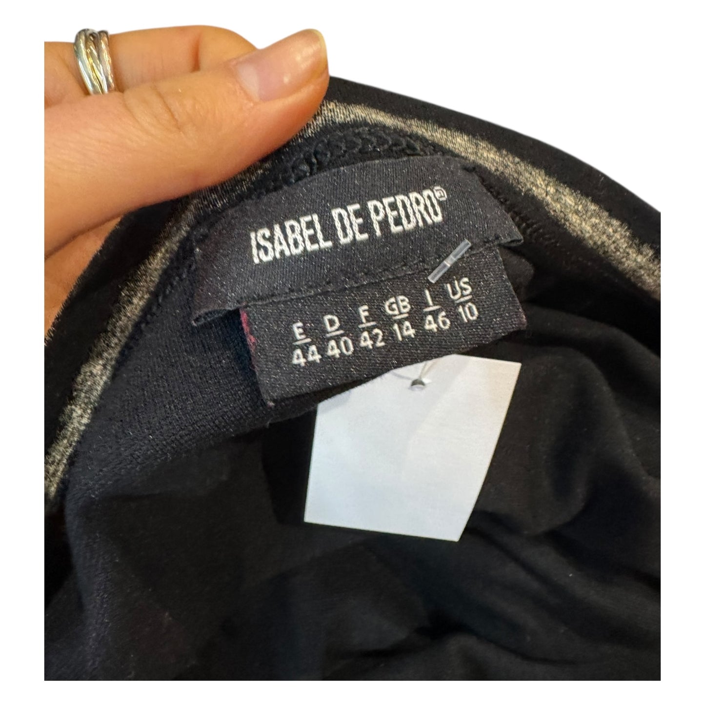 Isabel de Pedro Black and Grey Stripe Dress - 10/12