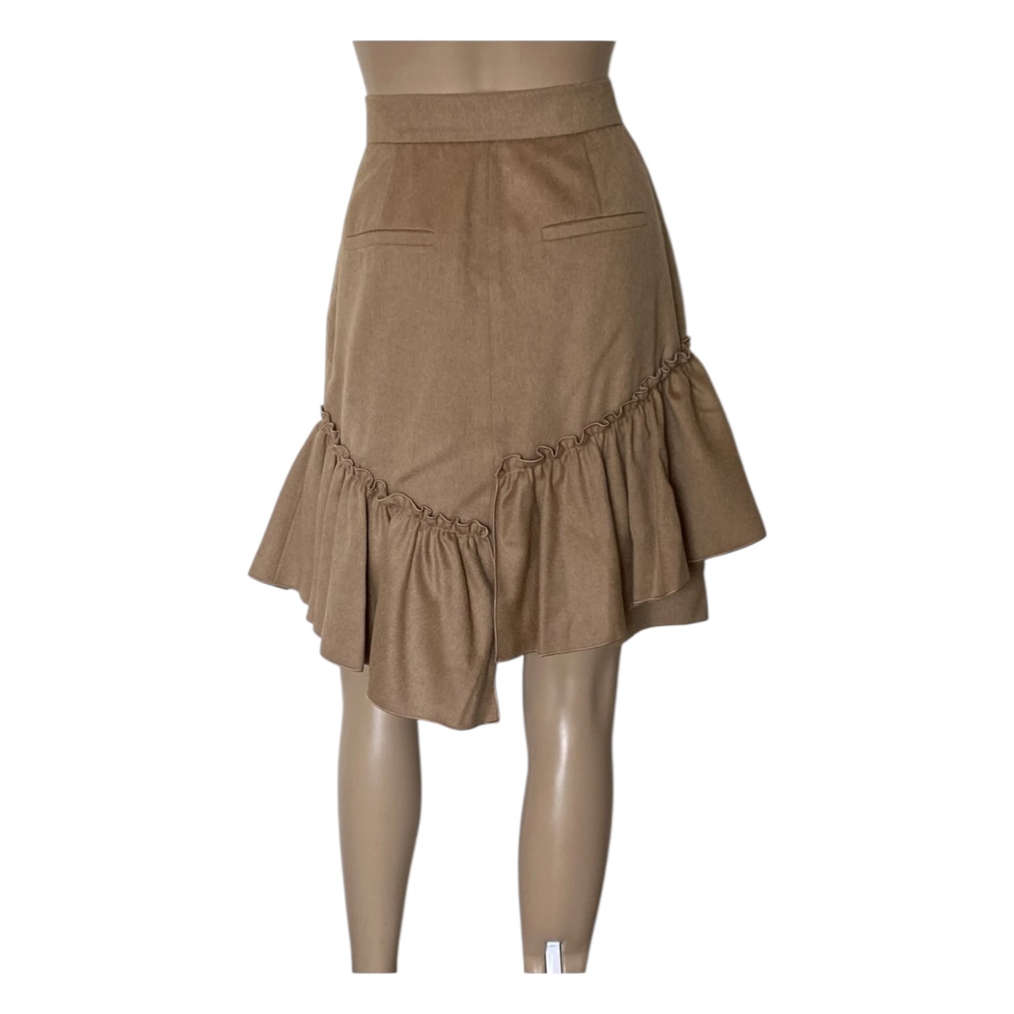Max Mara Camel Frill Skirt - 10