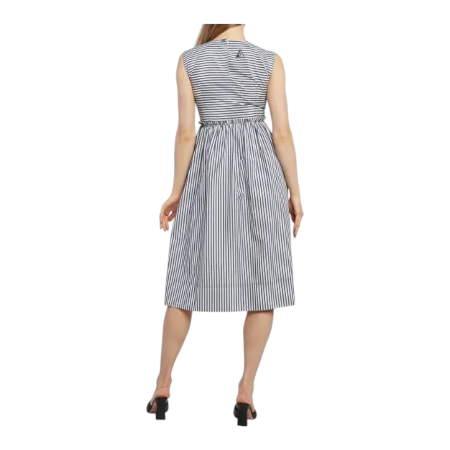 Marella Sport Palmo Navy and White Stripe Dress - 12