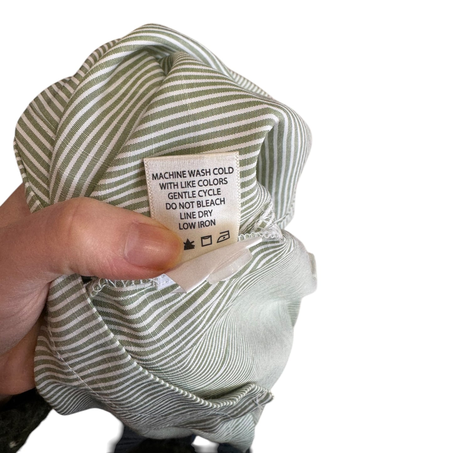 Max Studio London Green Stripe Shirt - 12