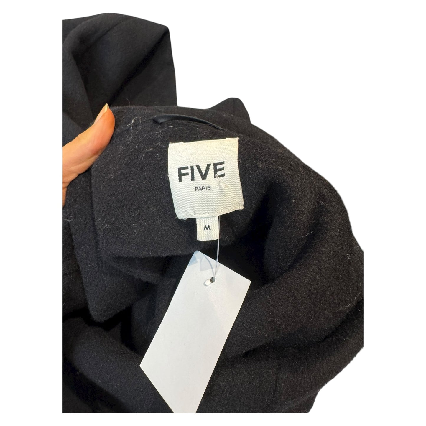 Five Black Wool Coat with Gold Badge - 12