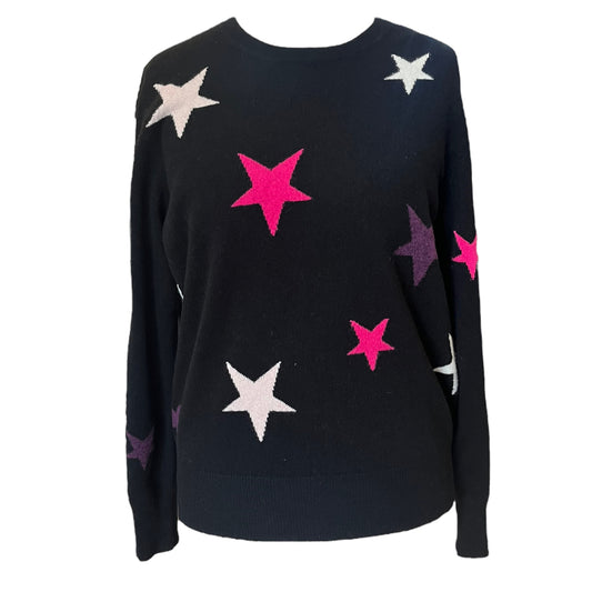 NEW Autograph Black and Pink Star Cashmere Jumper