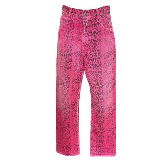 Golden Goose Pink Leopard Print Jeans - 8