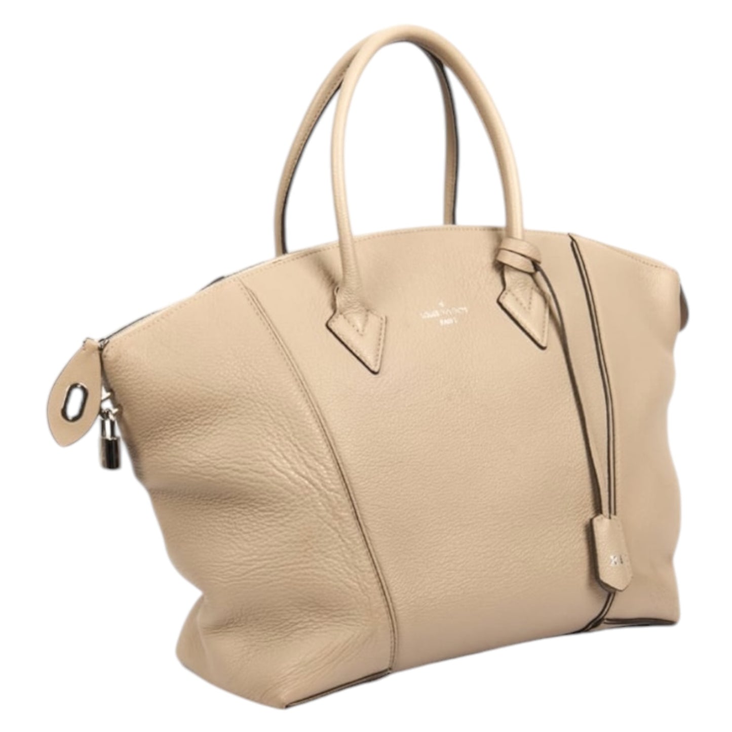 Louis Vuitton Lockit MM in Neutral, Calfskin Leather