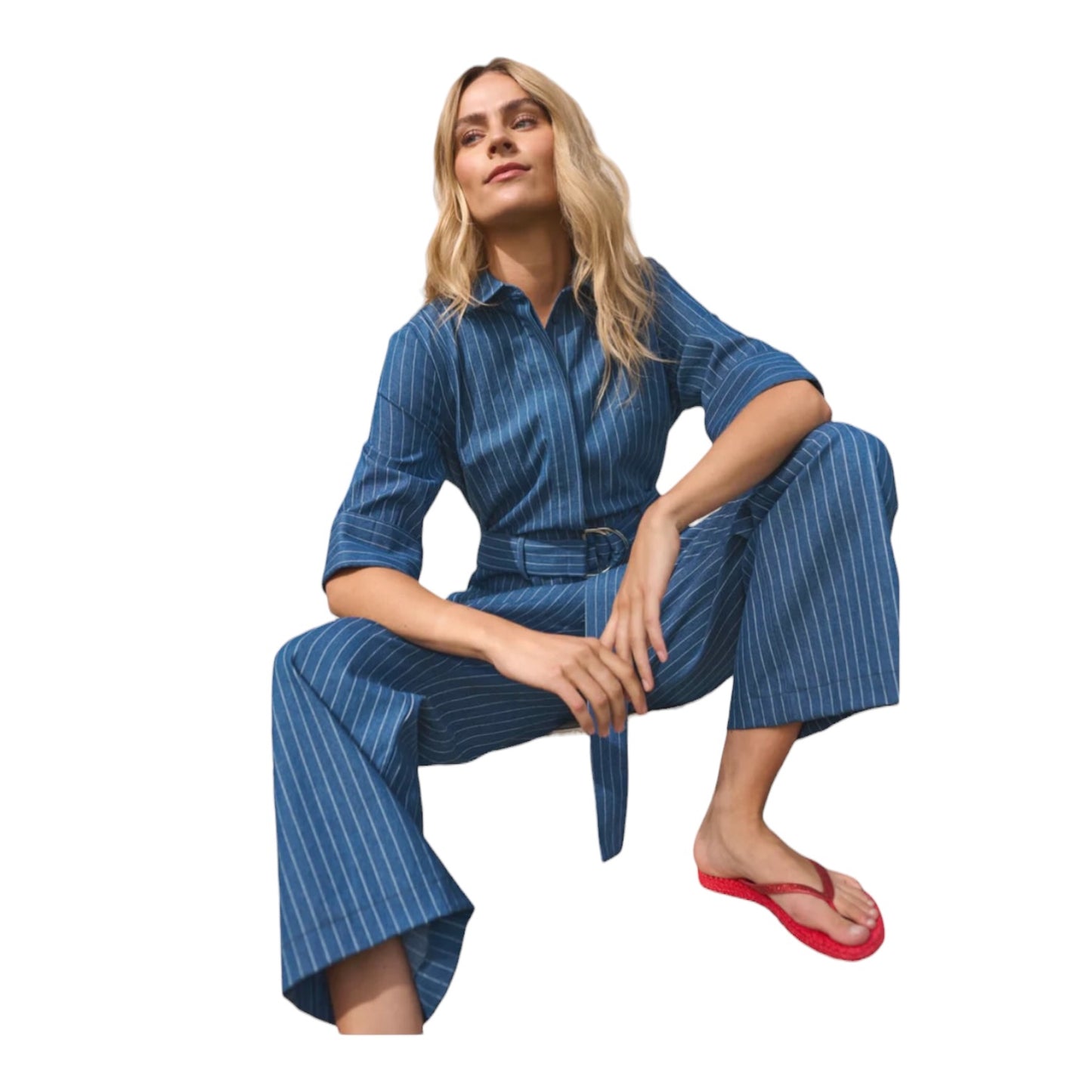 Costa Mani Foxglove Stripe Jumpsuit - 12 - NEW
